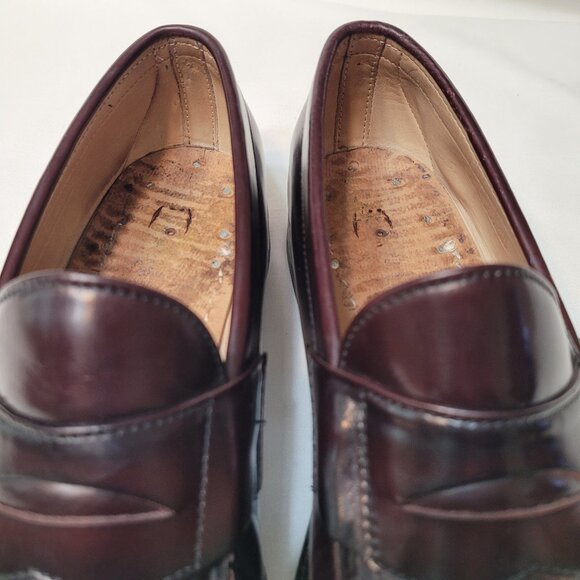 SAS Vintage Handsewn Brown Leather Slip On Loafer Moc Pinch Toe Shoe Men's 10M - Picture 8 of 12